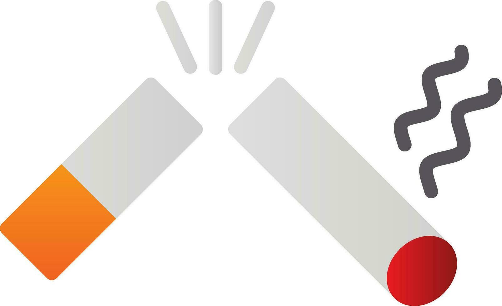 Broken Cigarette Vector Icon Design