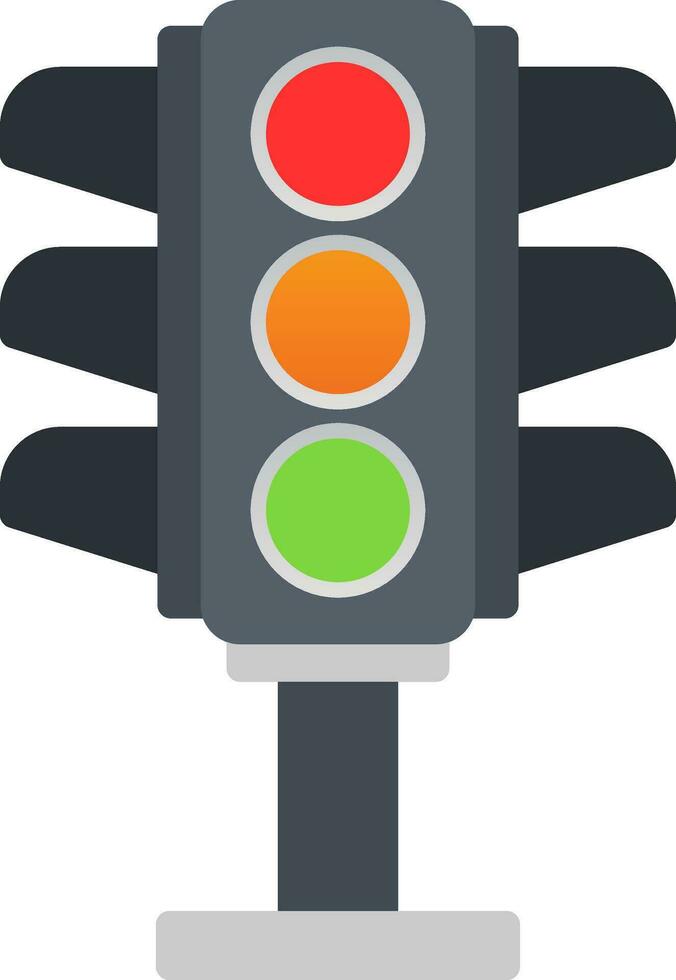 Traffic Lights Vector Icon Design