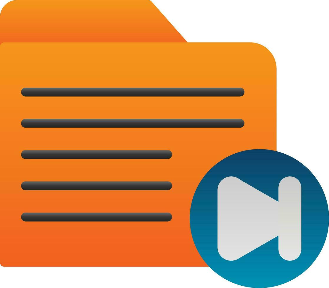 Video Folder Vector Icon Design