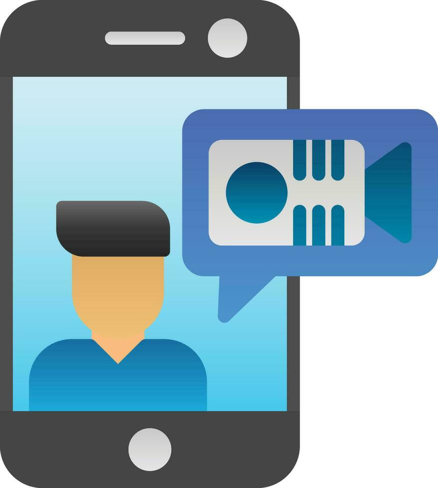 Video Chat Vector Icon Design