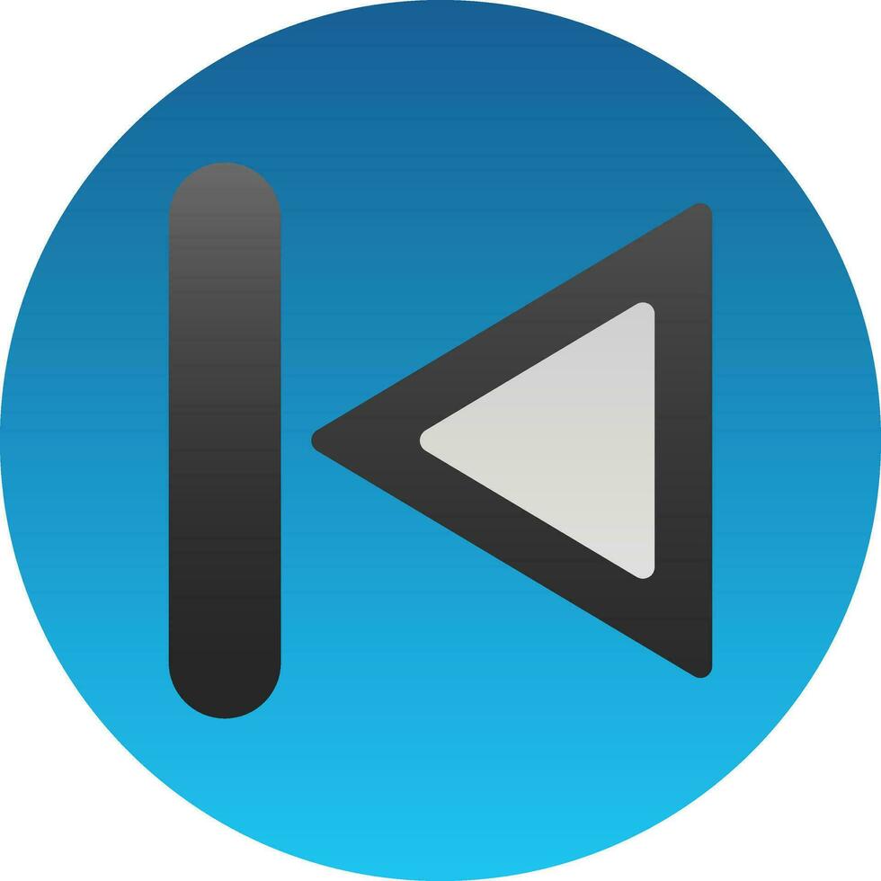 Previous Track Vector Icon Design