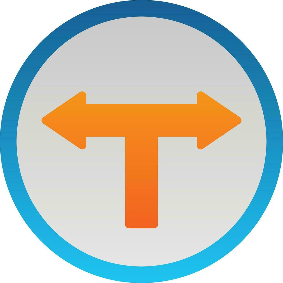 T Junction Vector Icon Design