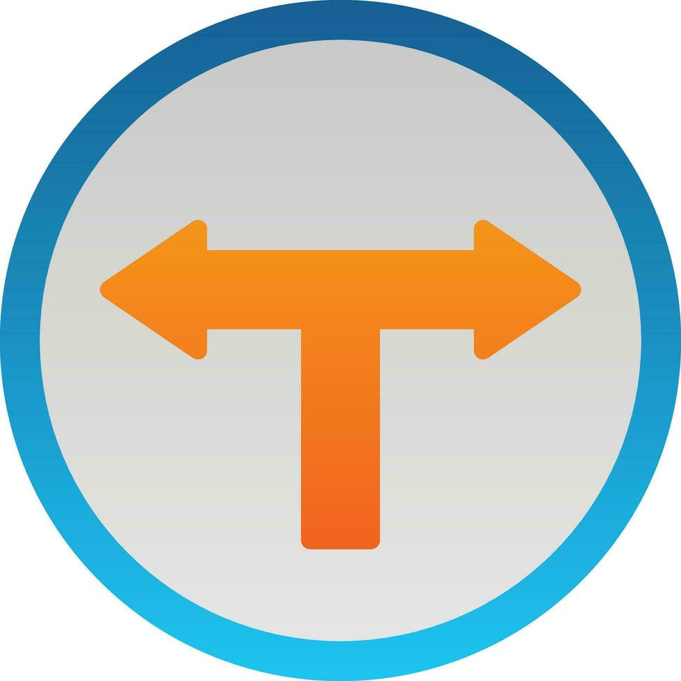 T Junction Vector Icon Design