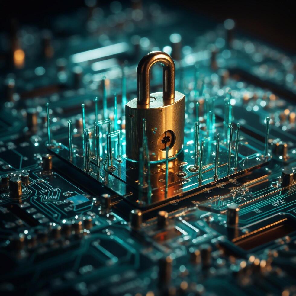 Cyber security it engineer working on protecting network from hackers on internet secure access. photo