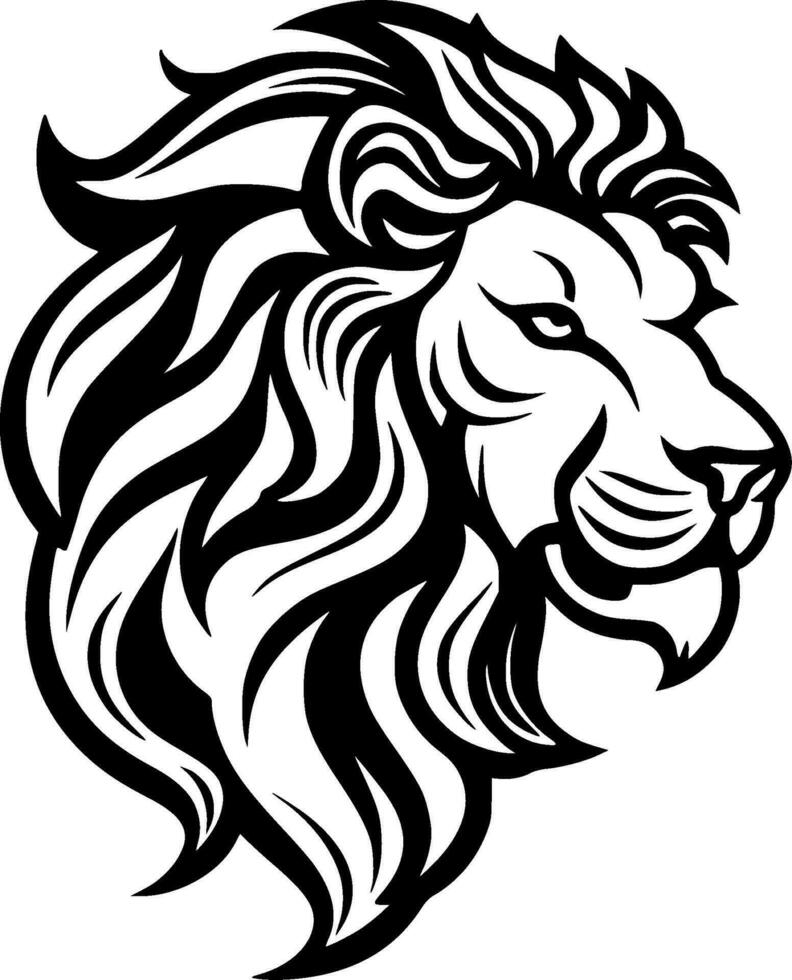 Lion - Minimalist and Flat Logo - Vector illustration