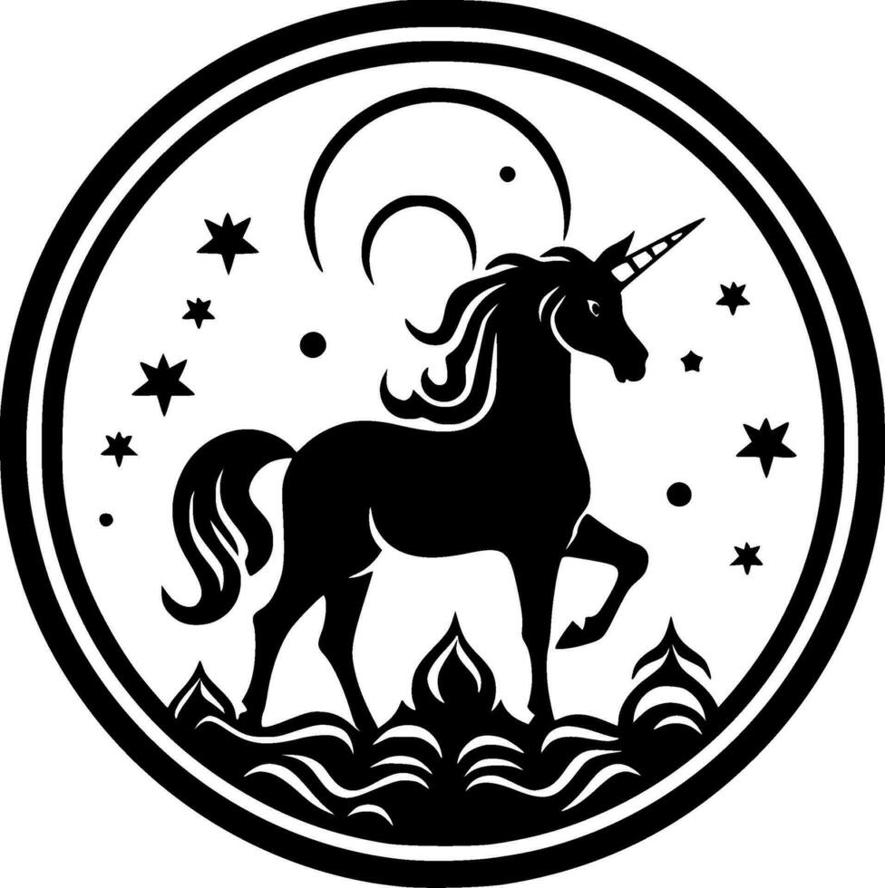 Unicorn, Minimalist and Simple Silhouette - Vector illustration