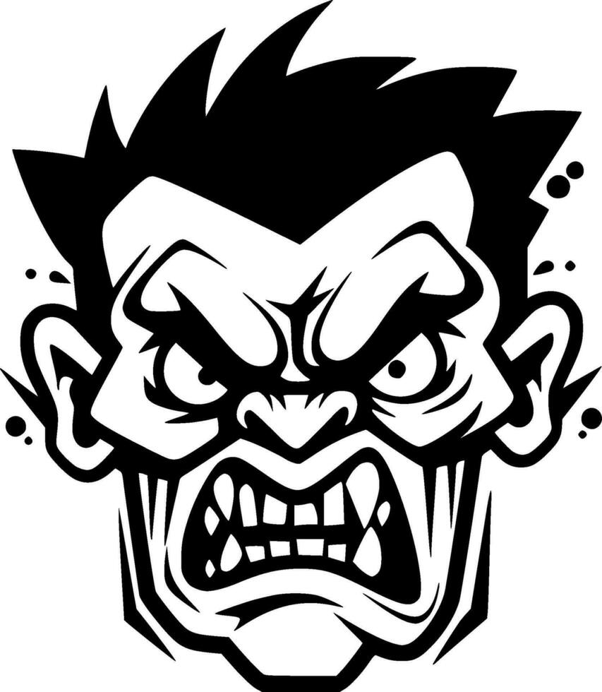 Zombie, Minimalist and Simple Silhouette - Vector illustration