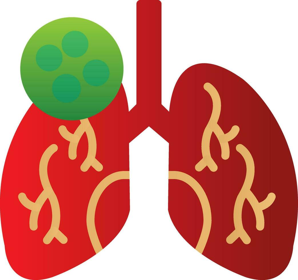 enfisema vector icono diseño