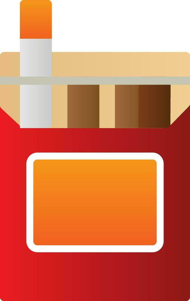 Cigarette Pack Vector Icon Design