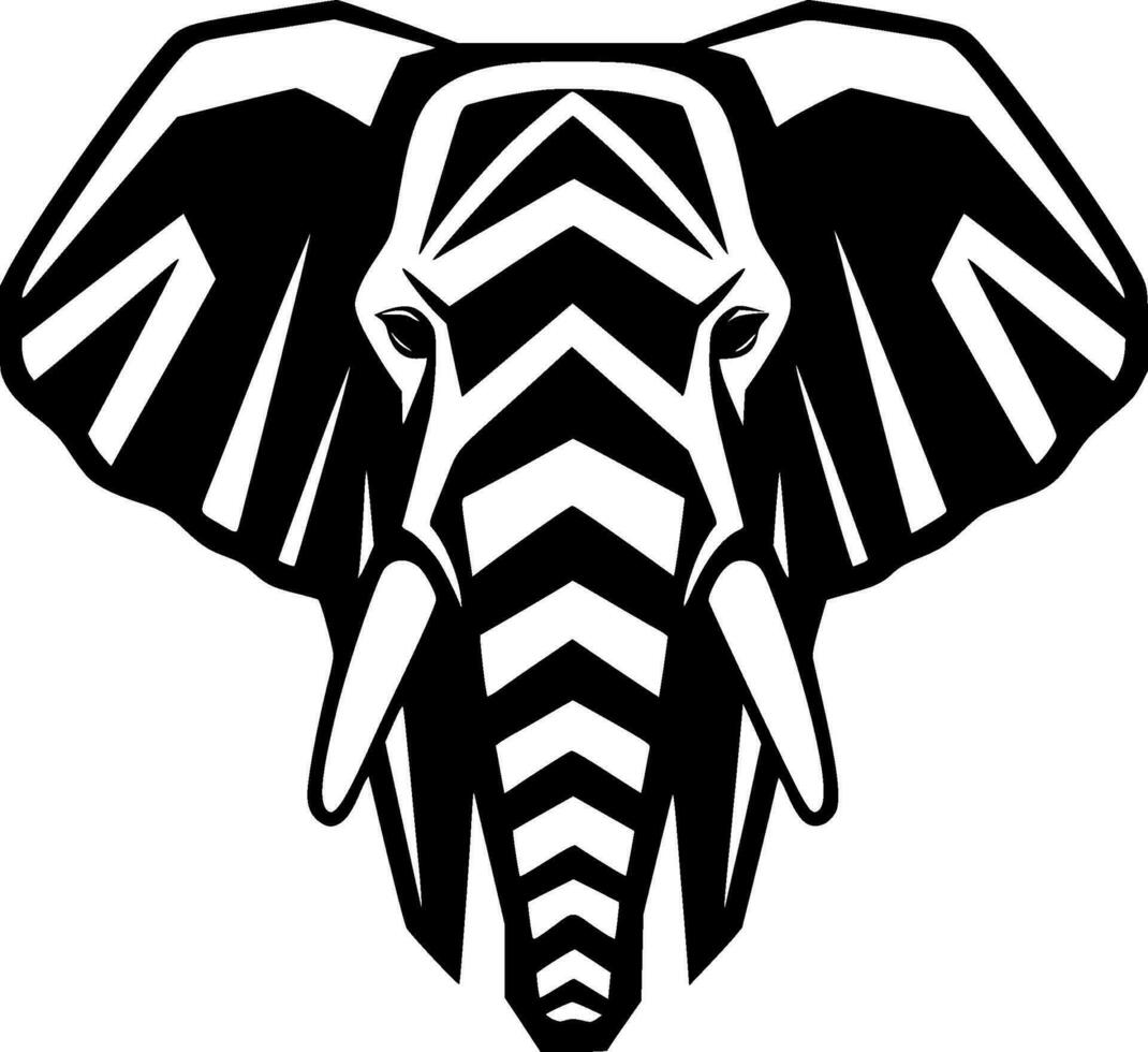 Elephant, Minimalist and Simple Silhouette - Vector illustration