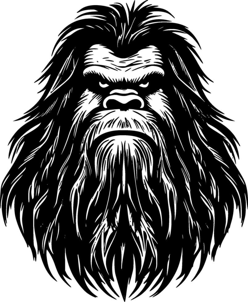 Bigfoot, Minimalist and Simple Silhouette - Vector illustration