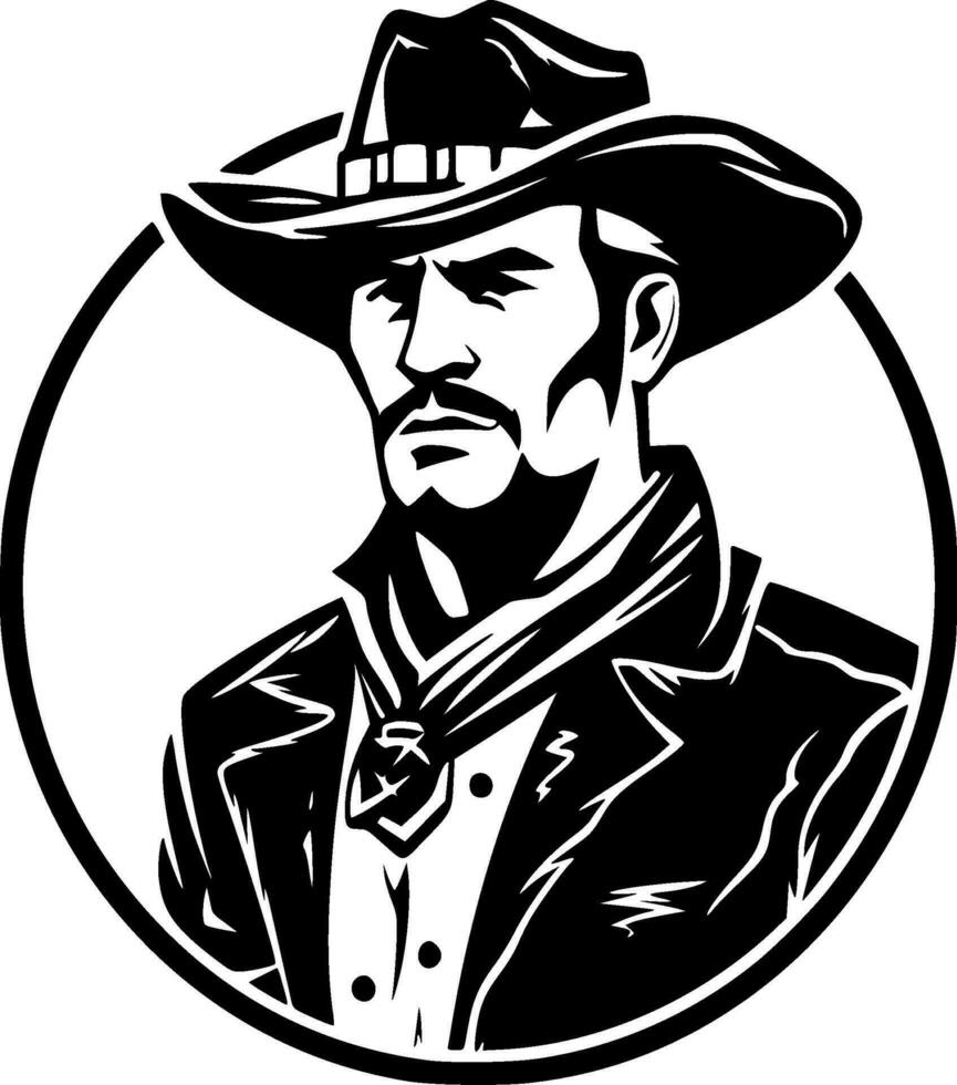 Western, Minimalist and Simple Silhouette - Vector illustration