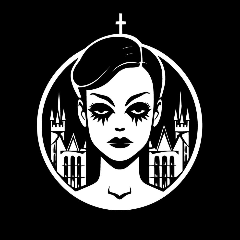 Gothic - Minimalist and Flat Logo - Vector illustration