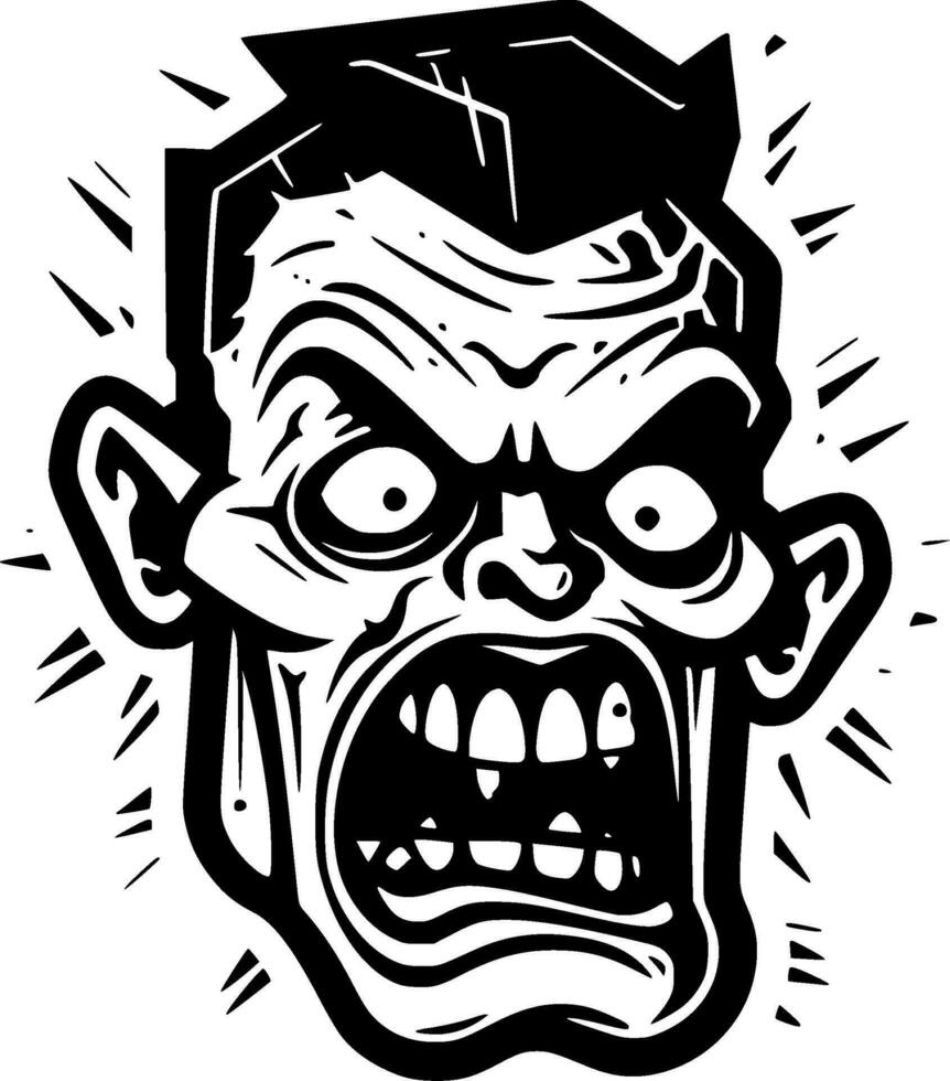 Zombie - Minimalist and Flat Logo - Vector illustration