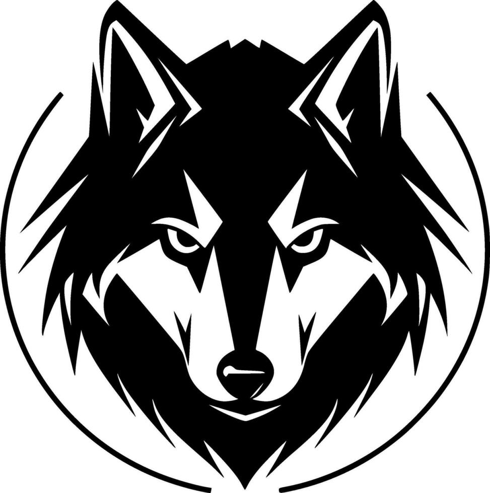 lobo, minimalista y sencillo silueta - vector ilustración