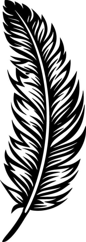 Feather - Minimalist and Flat Logo - Vector illustration