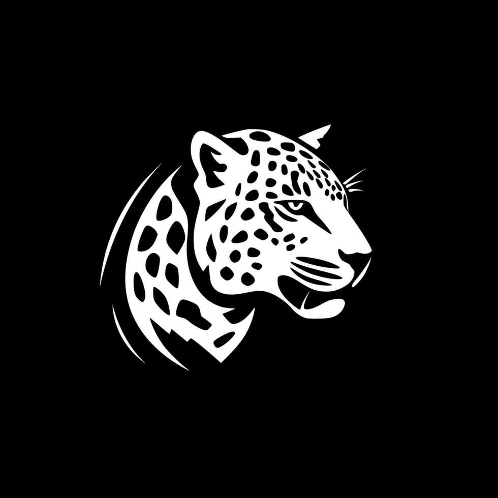 leopardo, minimalista y sencillo silueta - vector ilustración