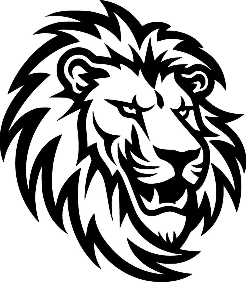 Lion, Minimalist and Simple Silhouette - Vector illustration