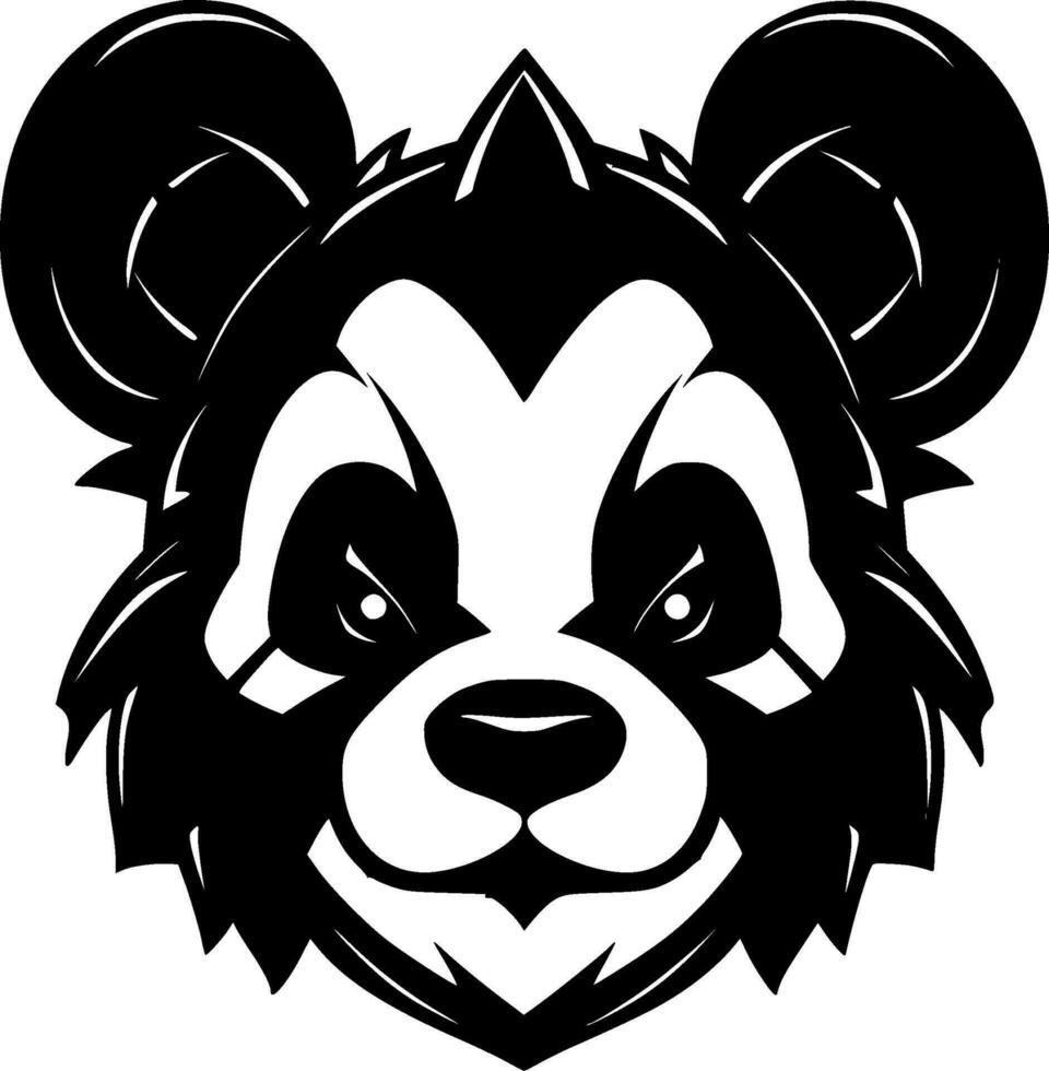 panda, minimalista y sencillo silueta - vector ilustración