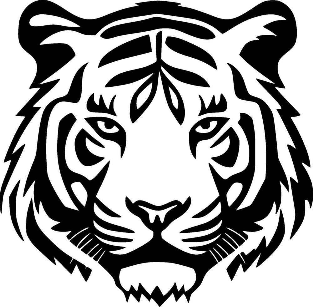 tigre, minimalista y sencillo silueta - vector ilustración