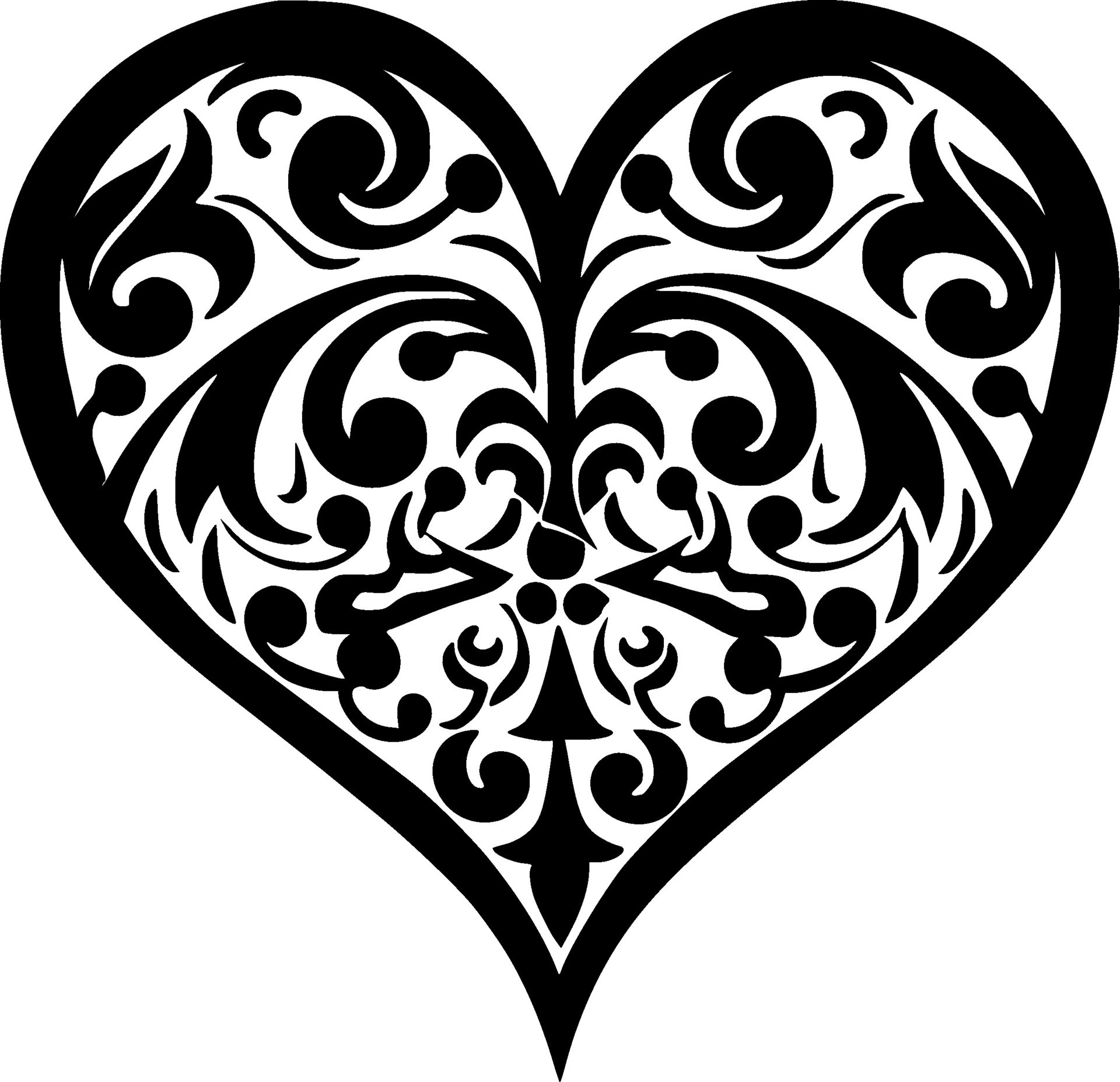 Heart - Black and White Isolated Icon - Vector illustration 27565191