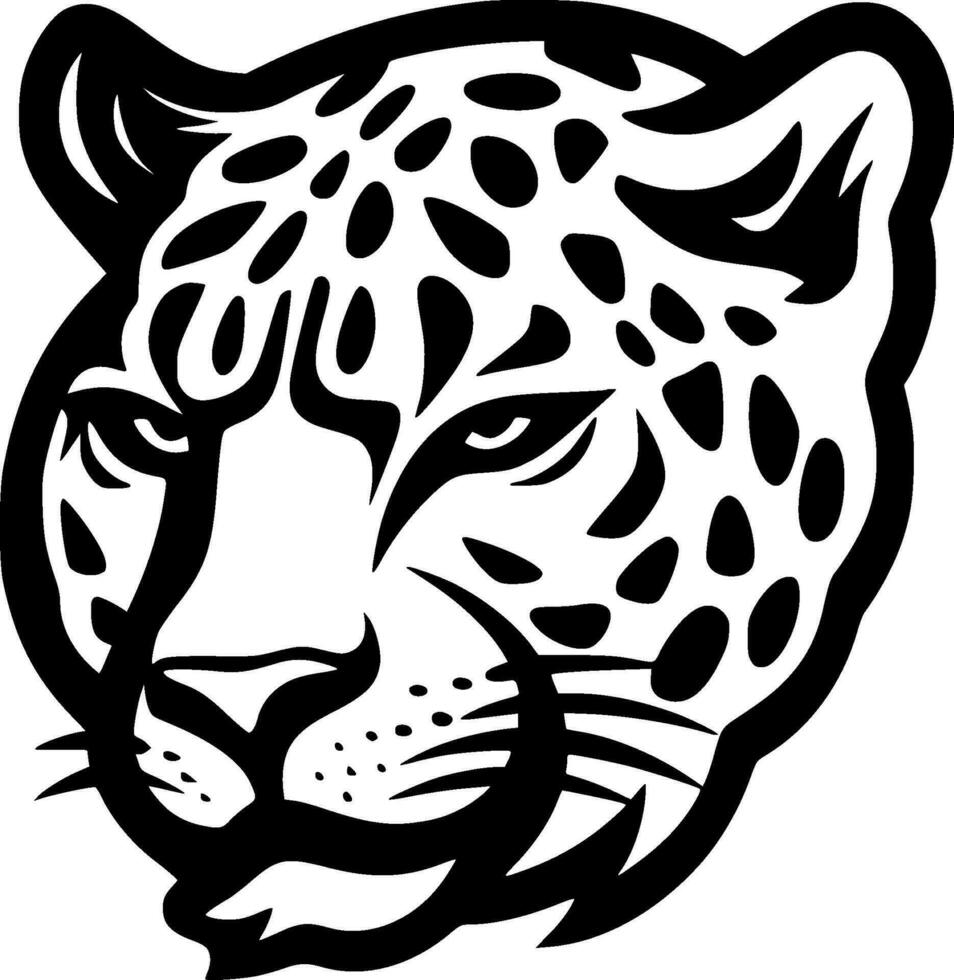 leopardo - minimalista y plano logo - vector ilustración