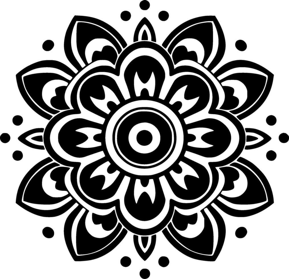 Mandala - Minimalist and Flat Logo - Vector illustration