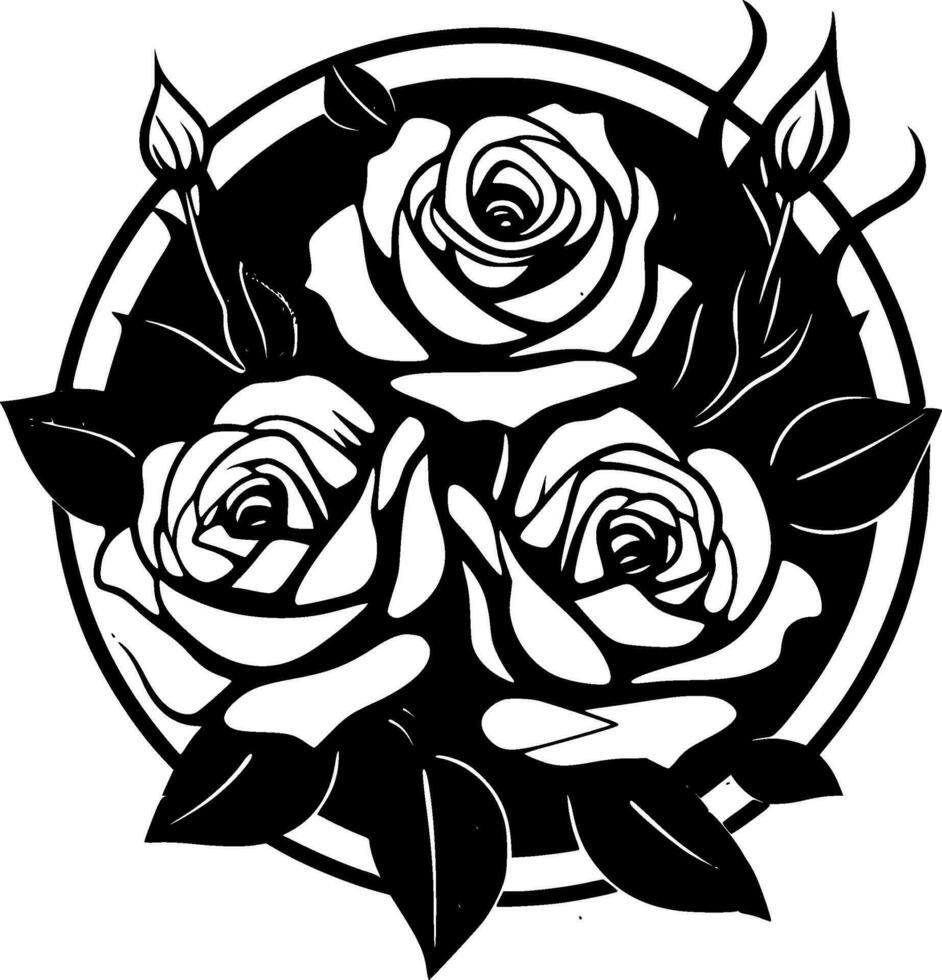 Roses - High Quality Vector Logo - Vector illustration ideal for T-shirt graphic