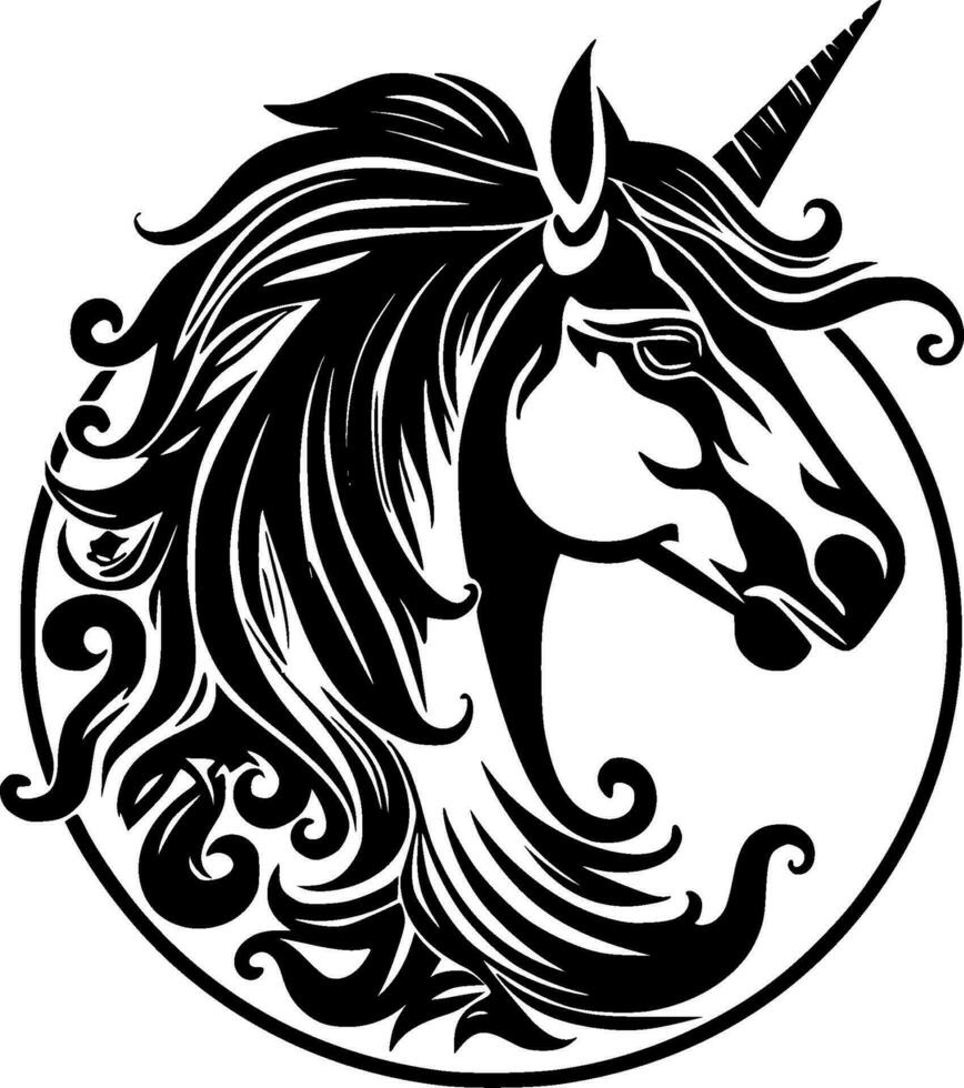 Unicorn - High Quality Vector Logo - Vector illustration ideal for T-shirt graphic