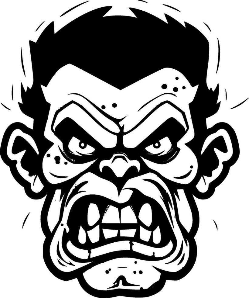 Zombie, Minimalist and Simple Silhouette - Vector illustration