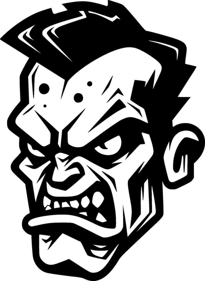 Zombie - Minimalist and Flat Logo - Vector illustration