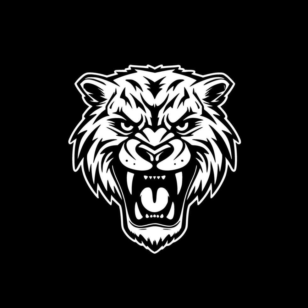 Tigre - minimalista y plano logo - vector ilustración