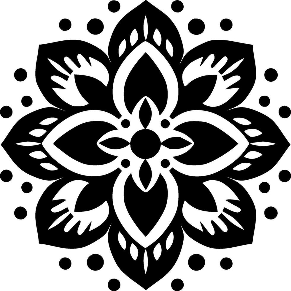 Mandala, Minimalist and Simple Silhouette - Vector illustration