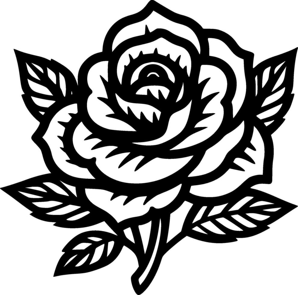 Rose - High Quality Vector Logo - Vector illustration ideal for T-shirt graphic