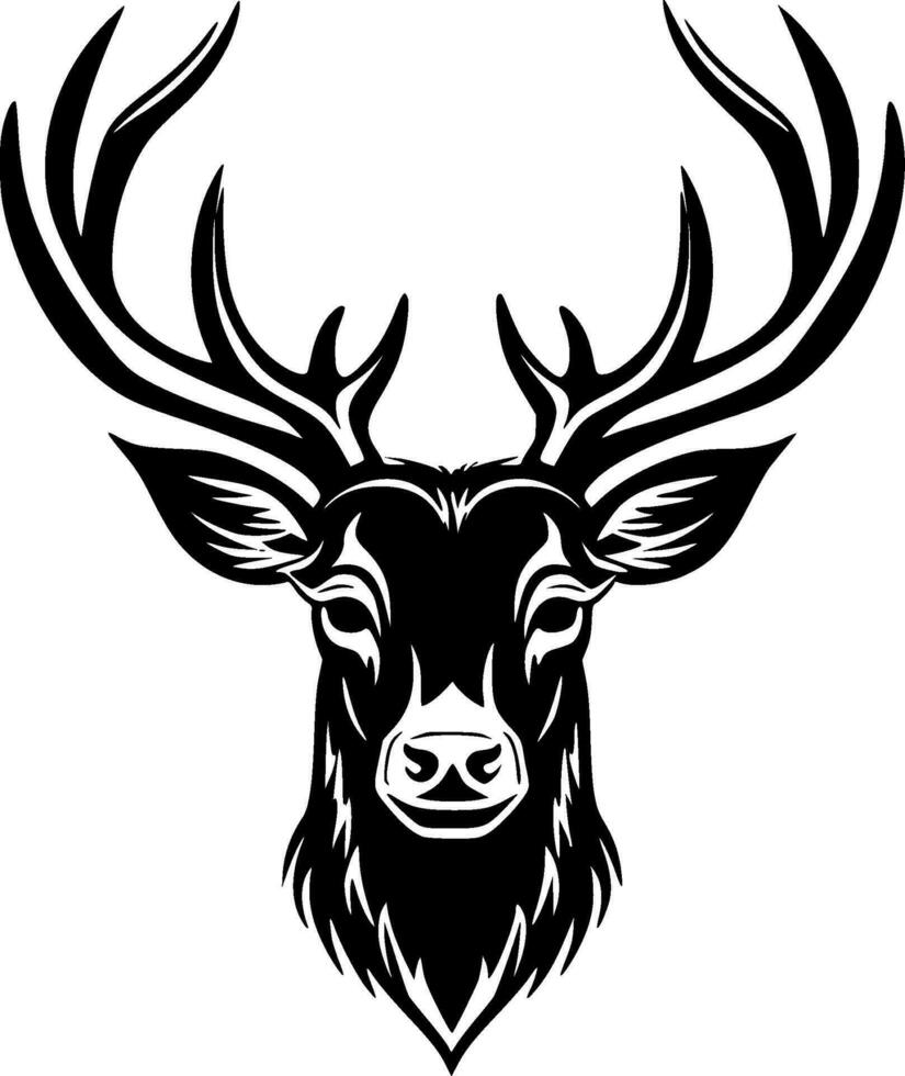 Dear - Black and White Isolated Icon - Vector illustration