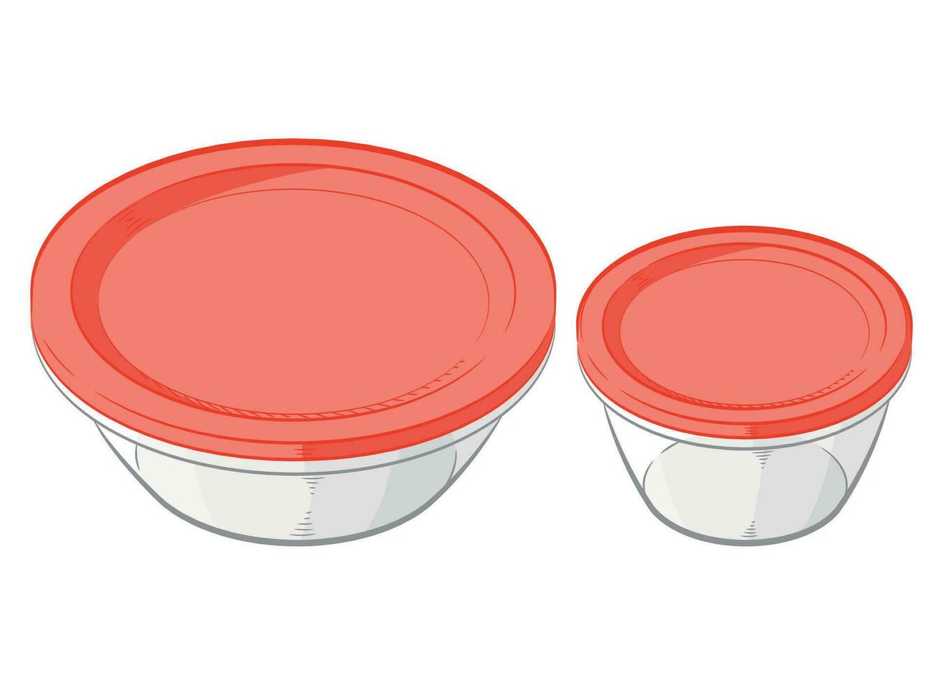 Food Packaging Box Bowl Plastic Container vector