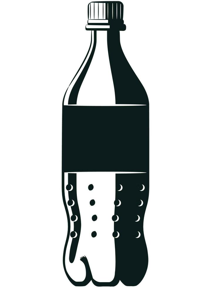 Silhouette Soft Drink Bottle Carbonated Cola vector