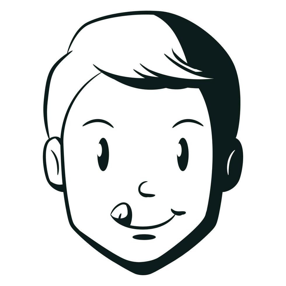 Silhouette Hungry Boy Wanting Eat Food vector