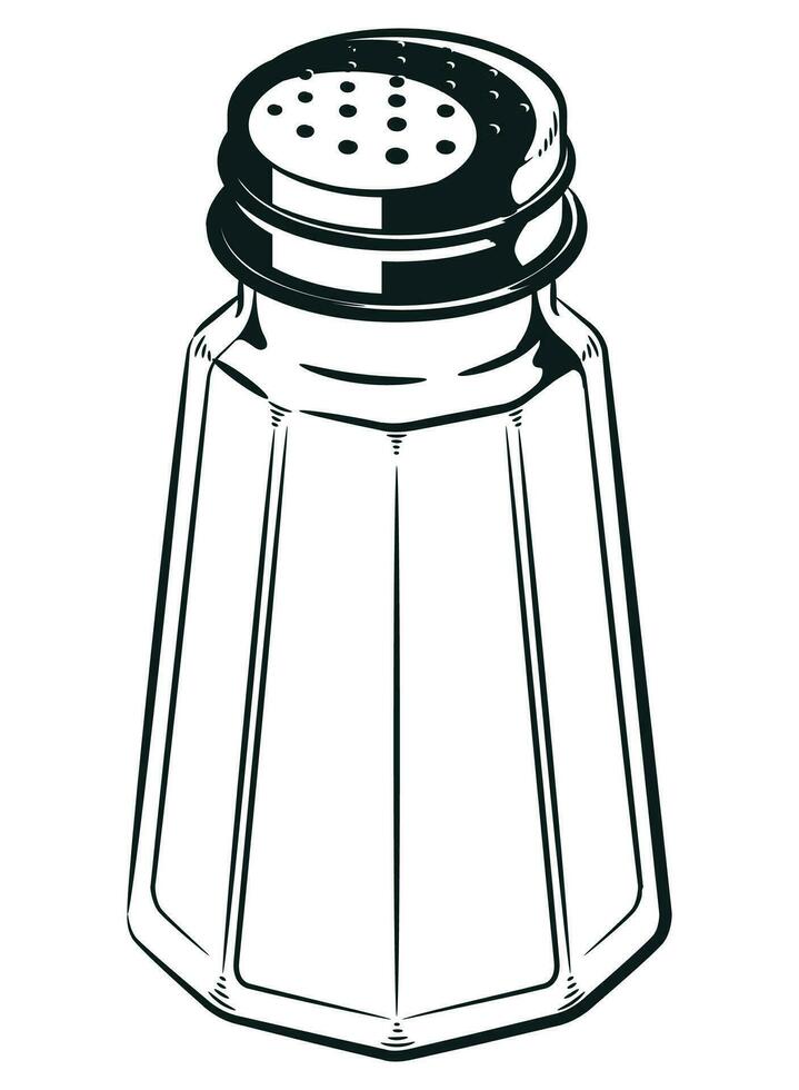 Silhouette Salt Shaker Table Sodium Bottle vector