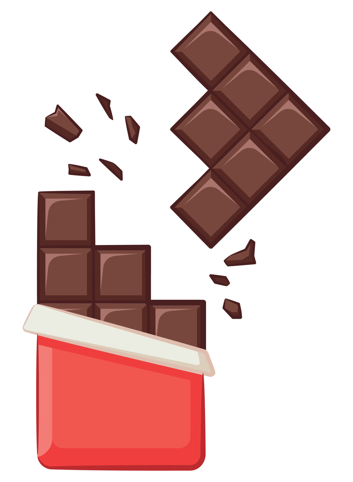 Dark Chocolate Bar Broken Pieces Sweets 27565575 Vector Art at Vecteezy
