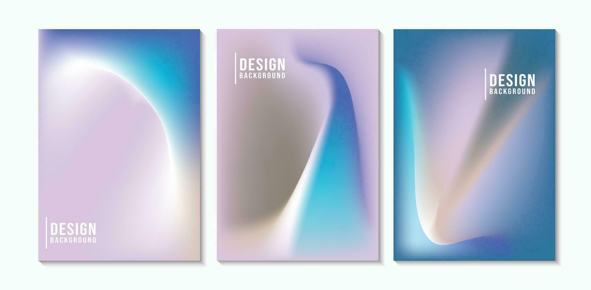 Set of Blue Color Mesh Gradient Background Poster. Suitable for your Design, Poster, Brochure, and More. Vector Illustration.