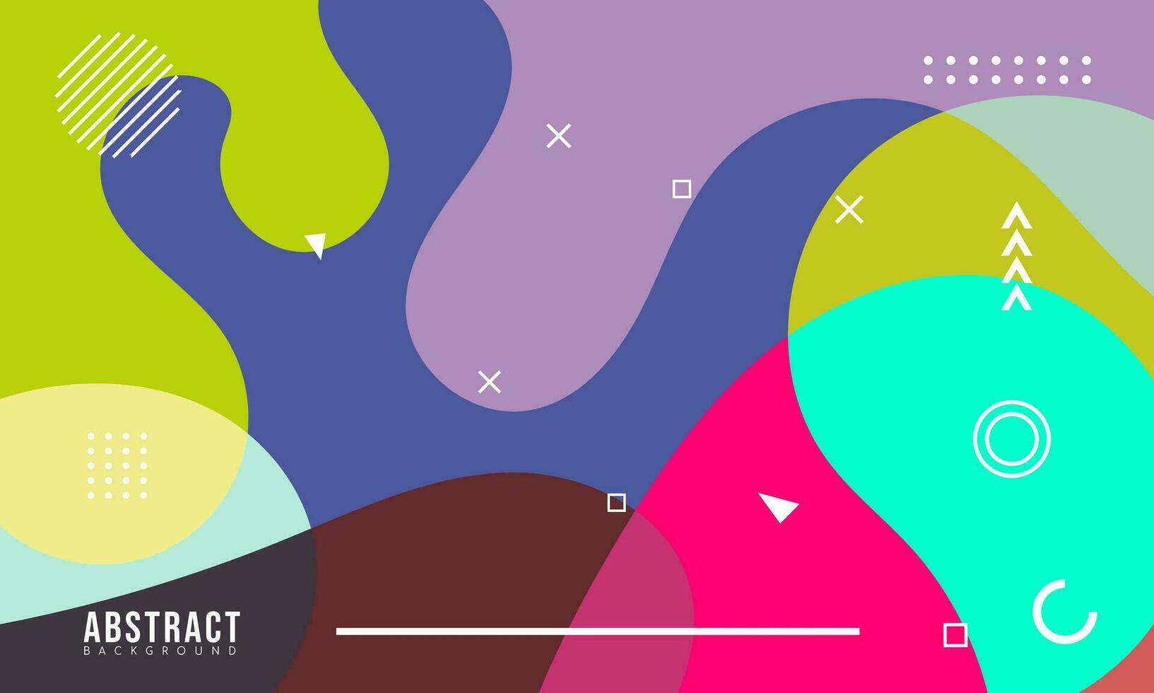 Colorful Abstract Memphis Fluid and Geometric Background. Multi Color Background Template. Modern Design Template For Your ad Banner, Poster, Cover, Web page, Brochure, and flyer. Vector Eps 10