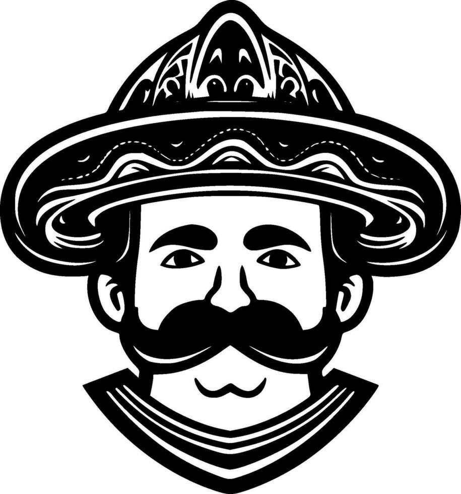 mexicano - minimalista y plano logo - vector ilustración