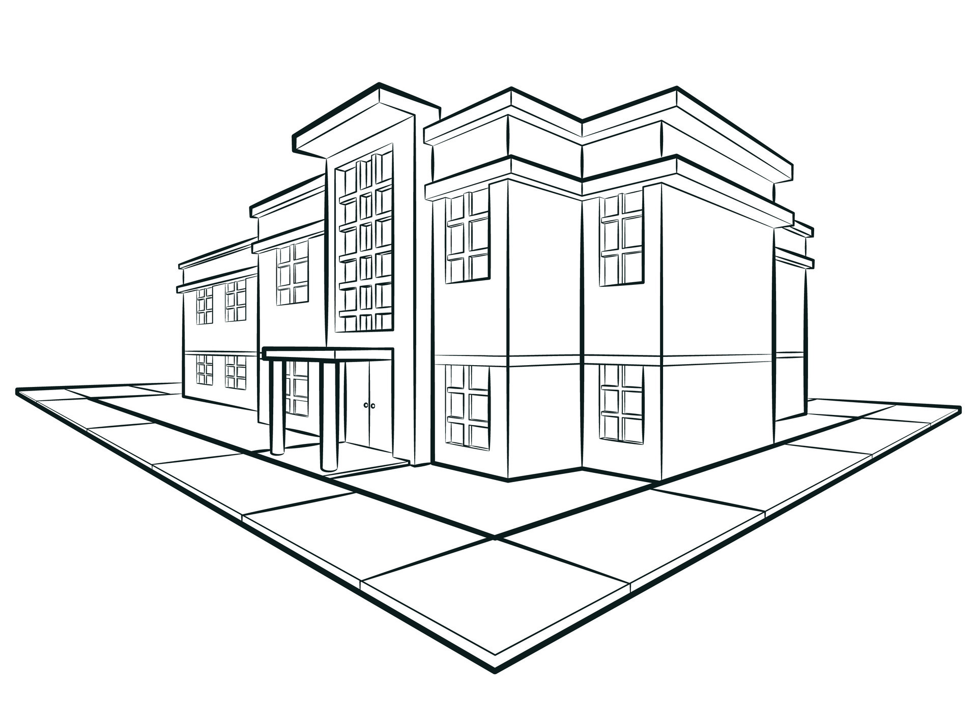 Sketch University Building Academic College Facility 27566607 Vector Art at Vecteezy