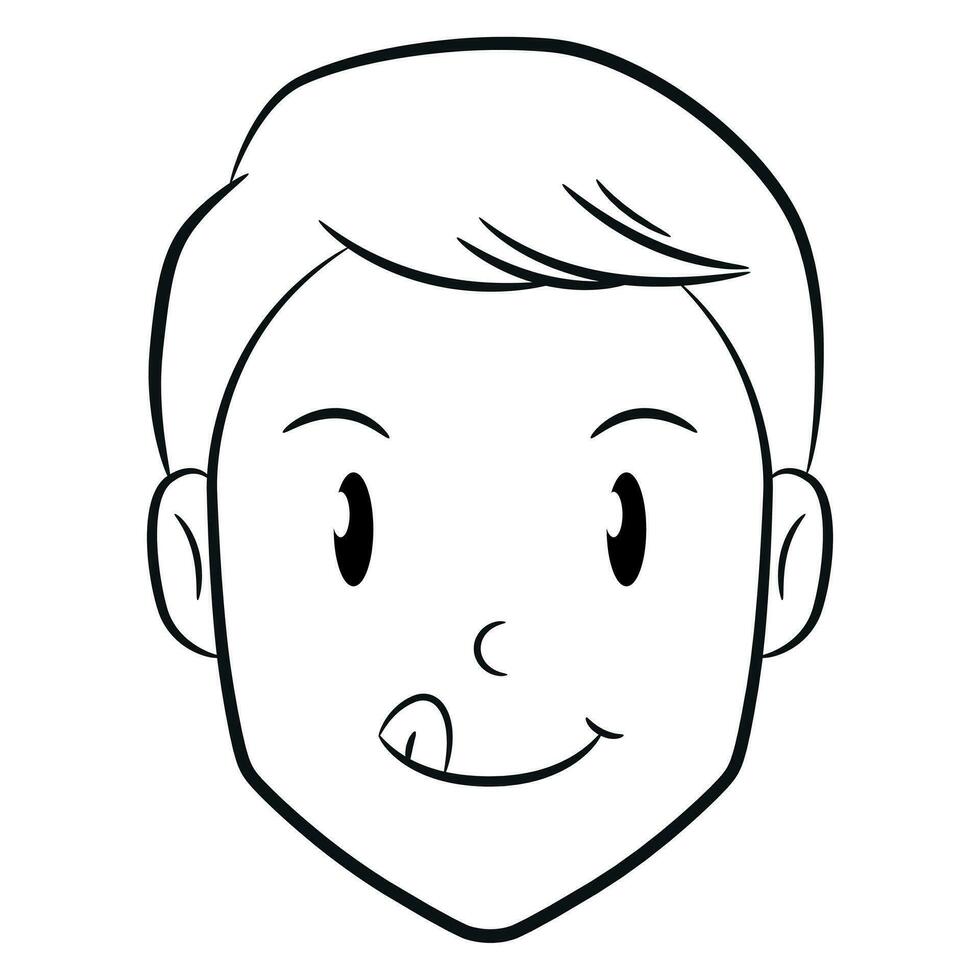 Sketch Man Expression Appetite Eat Food vector