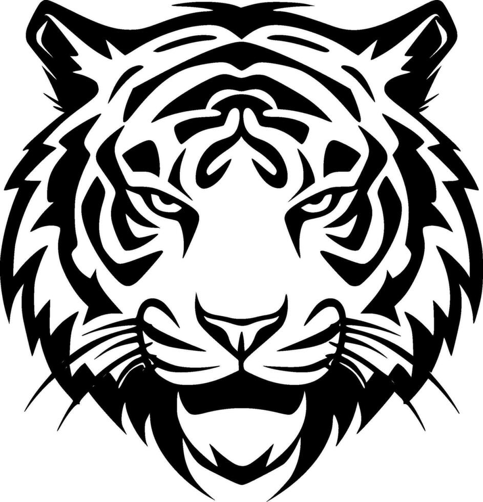 tigre, minimalista y sencillo silueta - vector ilustración