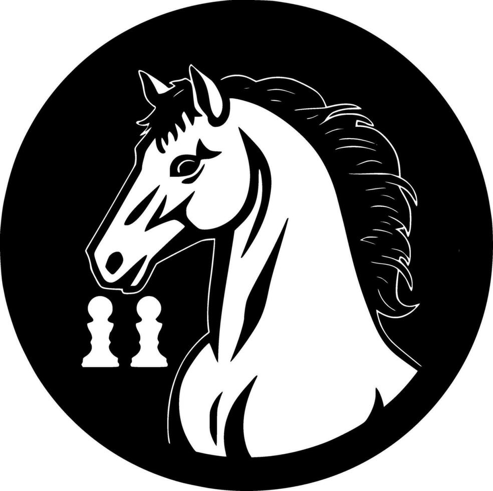 Chess, Minimalist and Simple Silhouette - Vector illustration