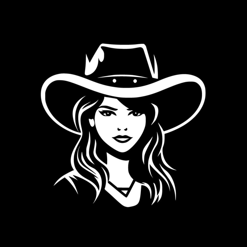 Cowgirl - High Quality Vector Logo - Vector illustration ideal for T-shirt graphic