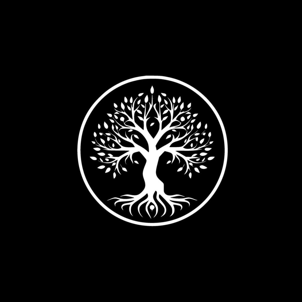 Tree of Life - Minimalist and Flat Logo - Vector illustration