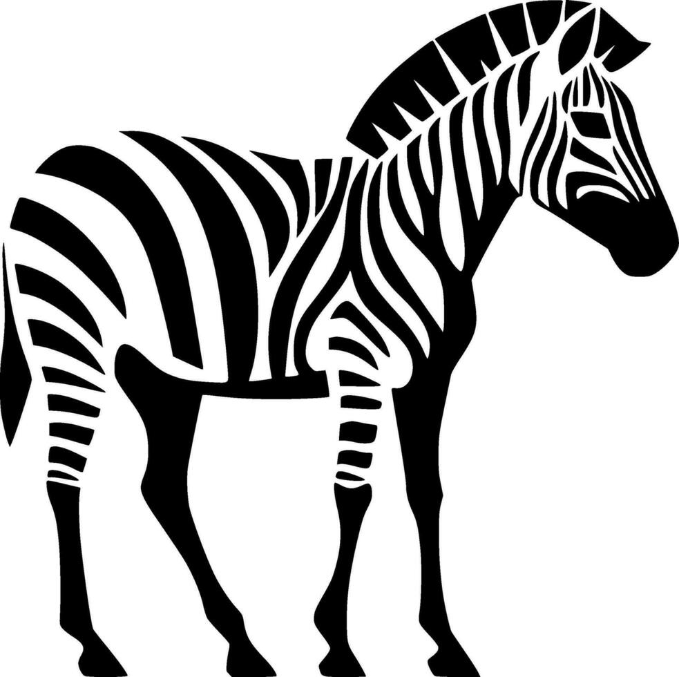 Zebra - Minimalist and Flat Logo - Vector illustration